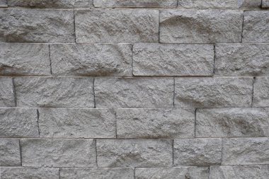 Krema ve beyaz tuğla duvar dokusu. Tuğla işi ya da taş döşeme. Kapat.