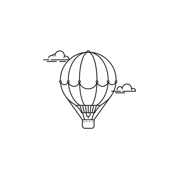 Parque y playgroundAir globo icono de diseño lineal vectorial aislado sobre fondo blanco. Plantilla del logotipo del parque, elemento para el parque de atracciones, objeto icono de línea — Archivo Imágenes Vectoriales