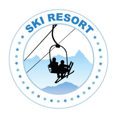 Ski resort tasarlamak vektör