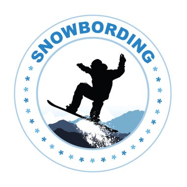 snowboard vektör çizim