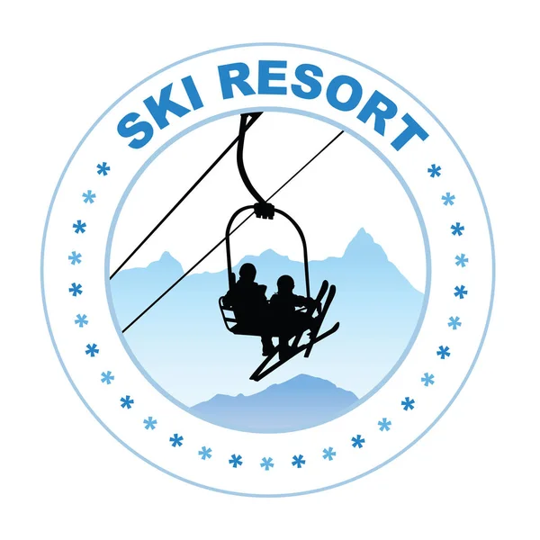 Ski resort tasarlamak vektör — Stok Vektör