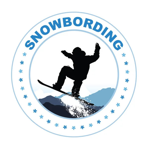 Snowboarding vector illustration — Stock Vector