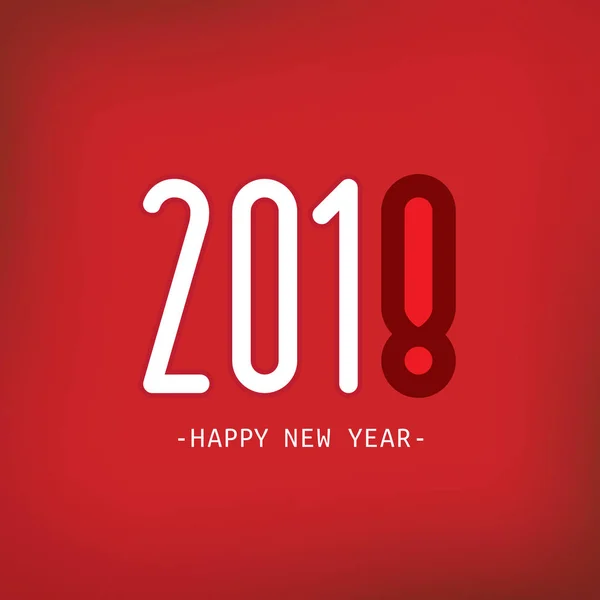 Mutlu yeni yıl 2018. Metin tasarlamak vektör — Stok Vektör