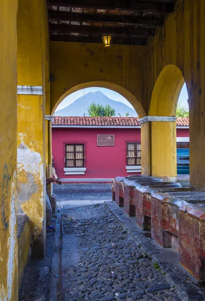Antigua Guatemala-straatzicht — Stockfoto