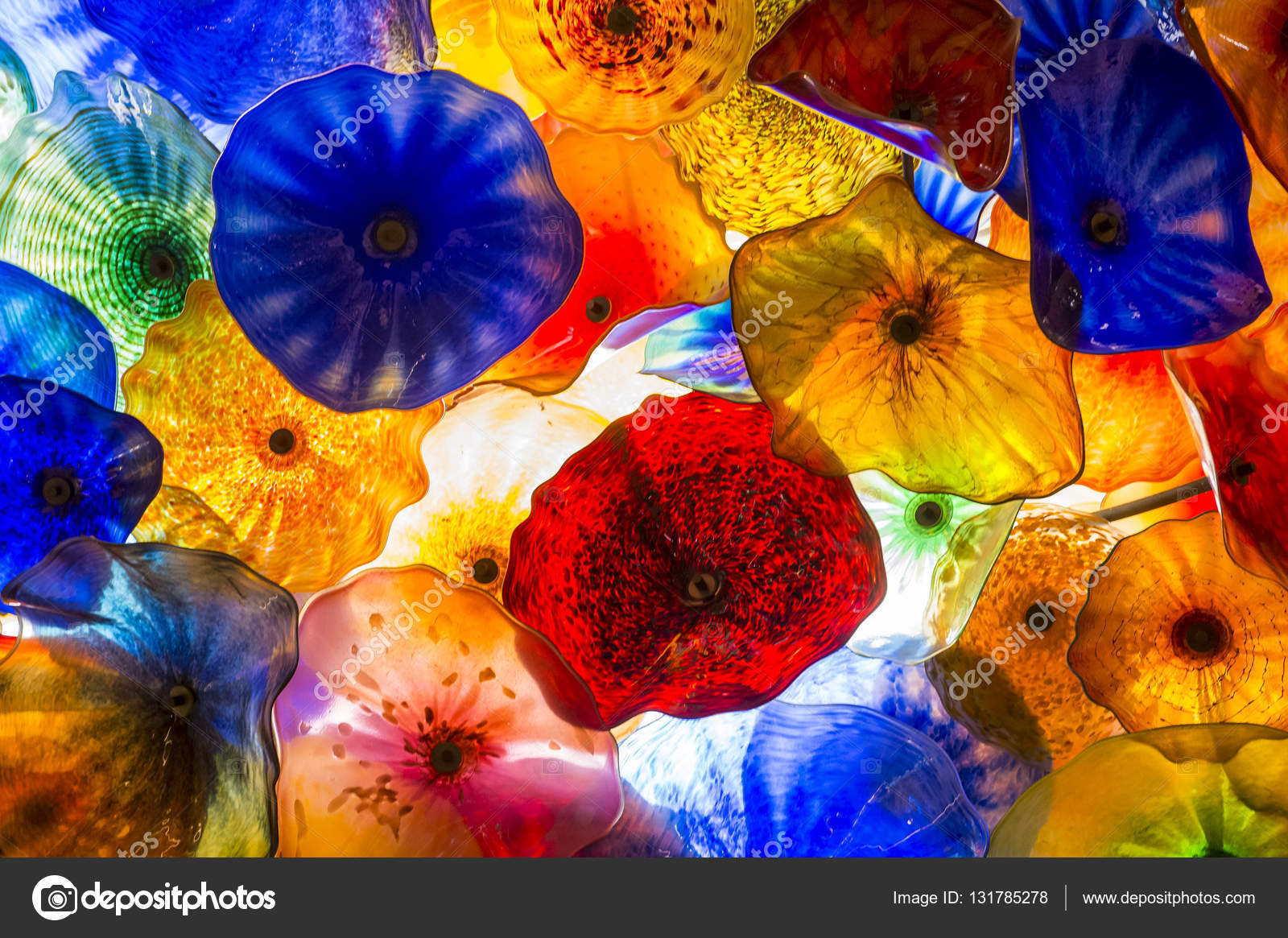 Bellagio Glass Ceiling Artist Bellagio Glass Flowers Stock