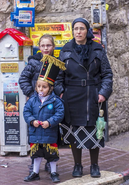 Purim in Meah shearim — Stockfoto