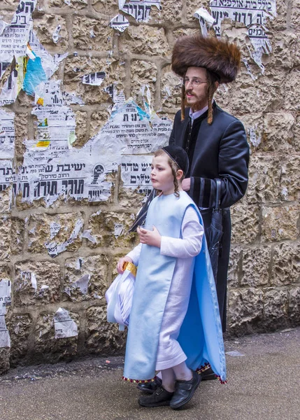 Purim in Meah shearim — Stockfoto