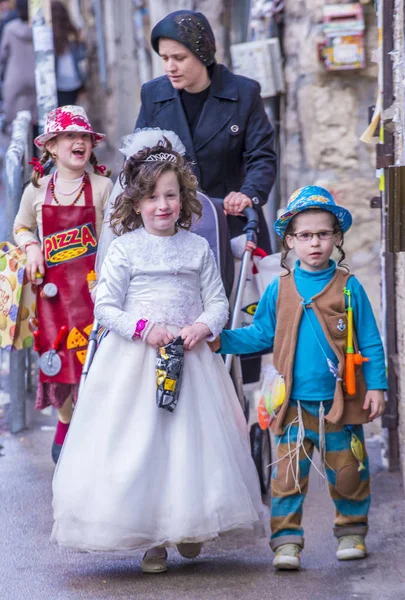 Purim a Mea Shearim — Foto Stock