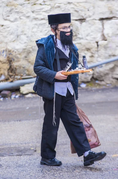 Purim in Meah shearim — Stockfoto