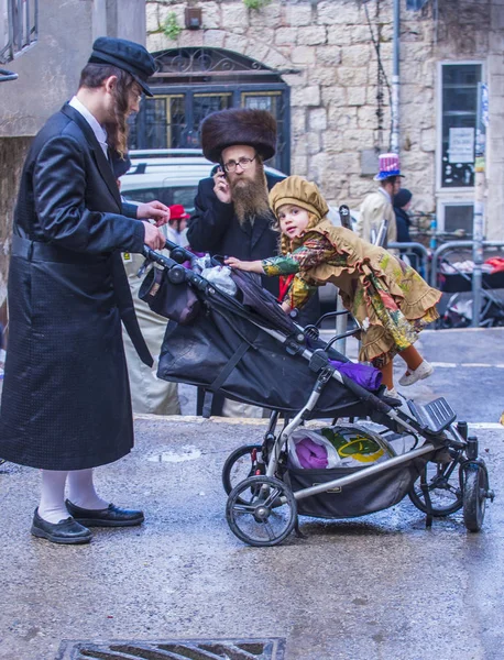 Purim in Meah shearim — Stockfoto