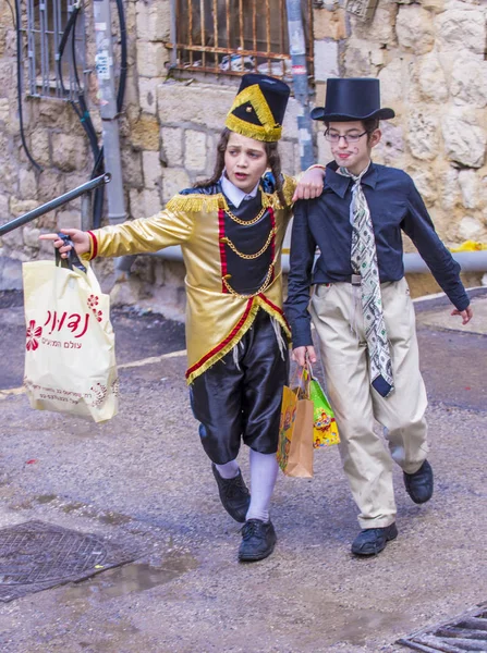 Purim a Mea Shearim — Foto Stock