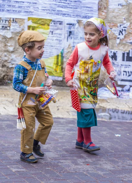 Purim w mea shearim — Zdjęcie stockowe