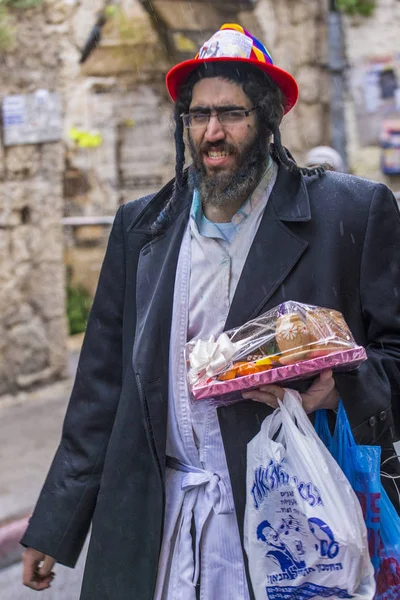 Purim in Meah shearim — Stockfoto