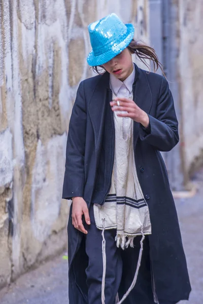 Purim in Mea Shearim — Stock Photo, Image