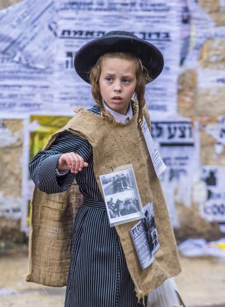 Purim in Meah shearim — Stockfoto