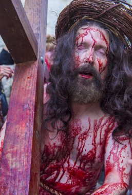 İsa'nın crucifixtion savaşını 