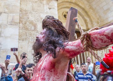 İsa'nın crucifixtion savaşını 