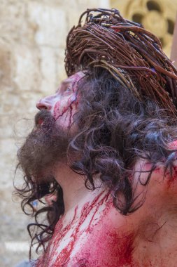 İsa'nın crucifixtion savaşını 