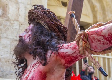 İsa'nın crucifixtion savaşını 