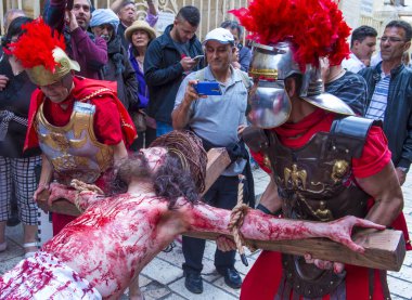 İsa'nın crucifixtion savaşını 