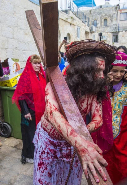 Jézus crucifixtion reenacting — Stock Fotó