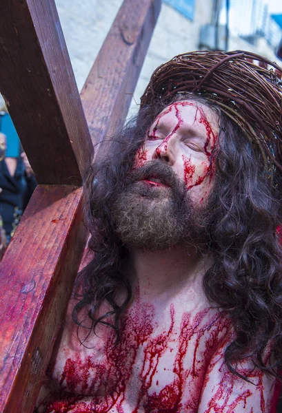 Jésus crucifixtion reconstituant — Photo