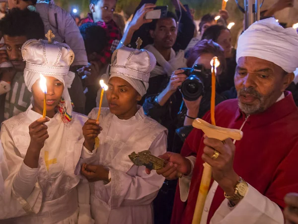 Ethiopische heilige vuur ceremonie — Stockfoto