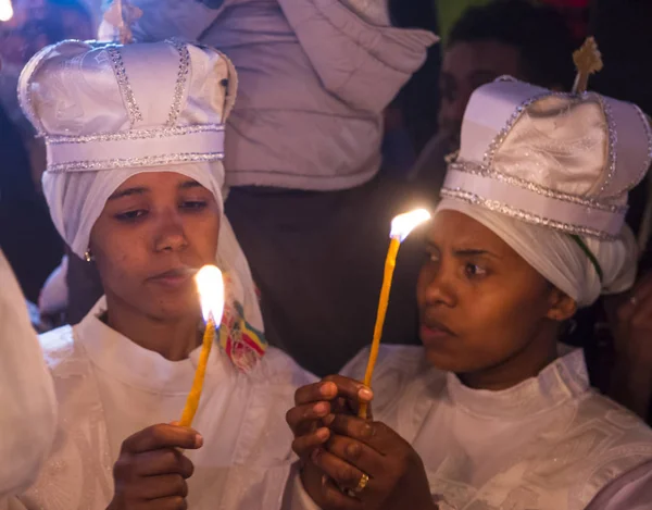 Αιθιοπική Ιερά πυρκαγιά τελετή — Φωτογραφία Αρχείου