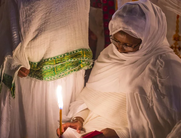 Ефіопський благодатний вогонь церемонії — стокове фото