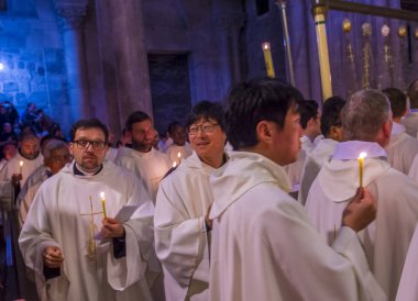 Kudüs'te Kutsal Kabir Kilisesi Paskalya