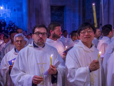 Kudüs'te Kutsal Kabir Kilisesi Paskalya