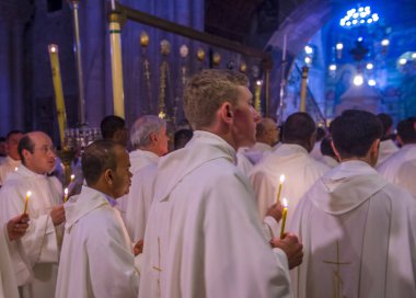 Kudüs'te Kutsal Kabir Kilisesi Paskalya