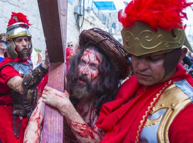 İsa'nın crucifixtion savaşını 