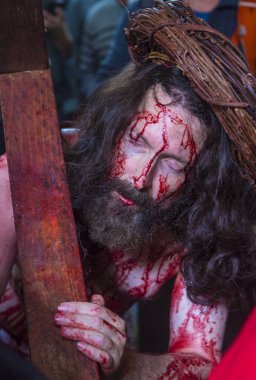 İsa'nın crucifixtion savaşını 