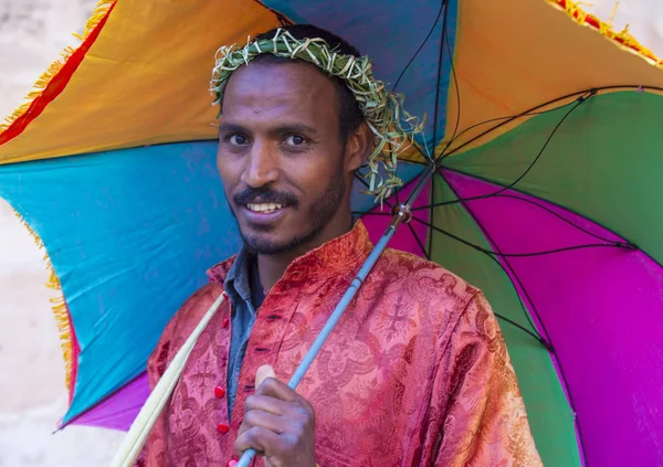 Ethiopische heilige vuur ceremonie — Stockfoto