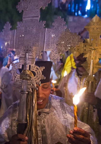 Cerimônia de fogo sagrado etíope — Fotografia de Stock