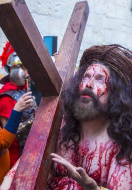 İsa'nın crucifixtion savaşını 