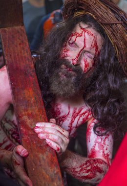 İsa'nın crucifixtion savaşını 