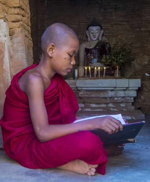 Moine novice à Bagan Myanmar — Photo