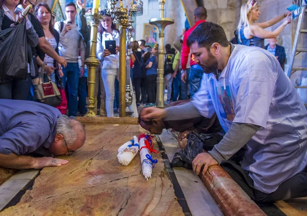 Easter in the church of the holy sepulcher in Jerusalem — Stock Photo, Image