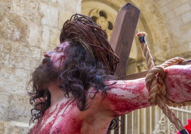 İsa'nın crucifixtion savaşını 