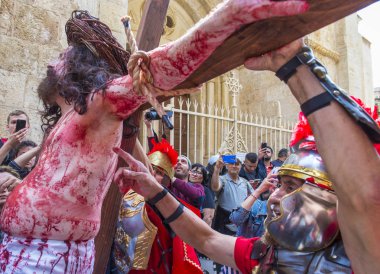 İsa'nın crucifixtion savaşını 