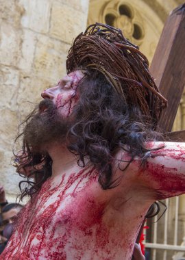 İsa'nın crucifixtion savaşını 