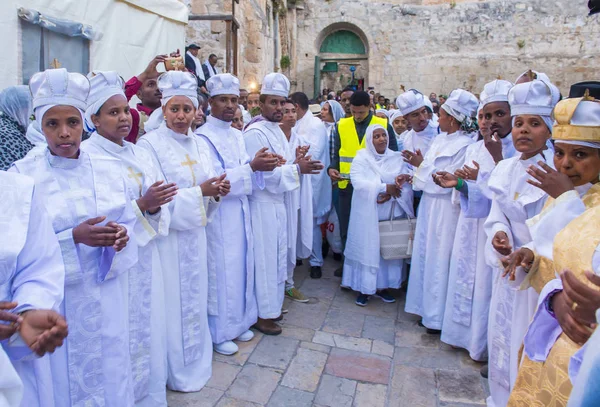 Cerimônia de fogo sagrado etíope — Fotografia de Stock