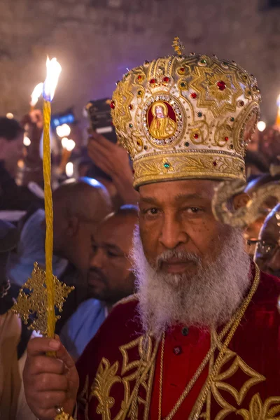 Ethiopian holy fire ceremony — Stock Photo, Image