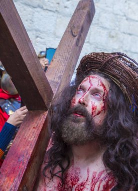 İsa'nın crucifixtion savaşını 