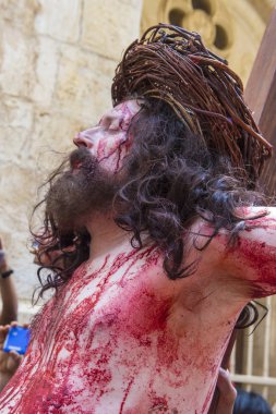 İsa'nın crucifixtion savaşını 