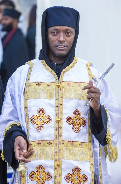 Ethiopian holy fire ceremony — Stock Photo, Image