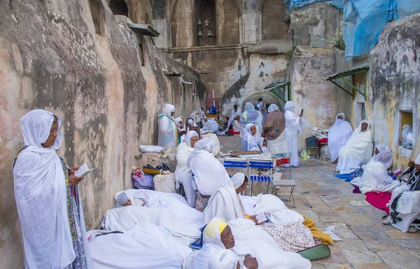 Ethiopian holy fire ceremony — Stock Photo, Image