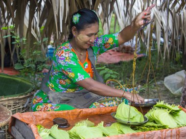 tembul yaprak satıcı Myanmar